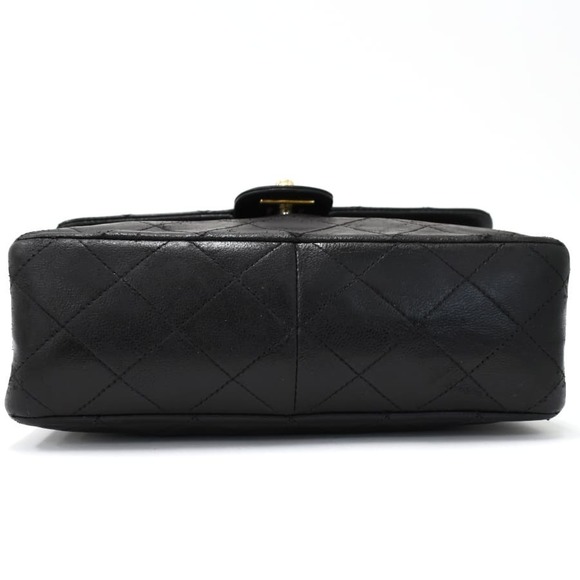 Chanel Chain Shoulder Bag Mini Matelasse Coco Mark Leather Black - Picture 4 of 8